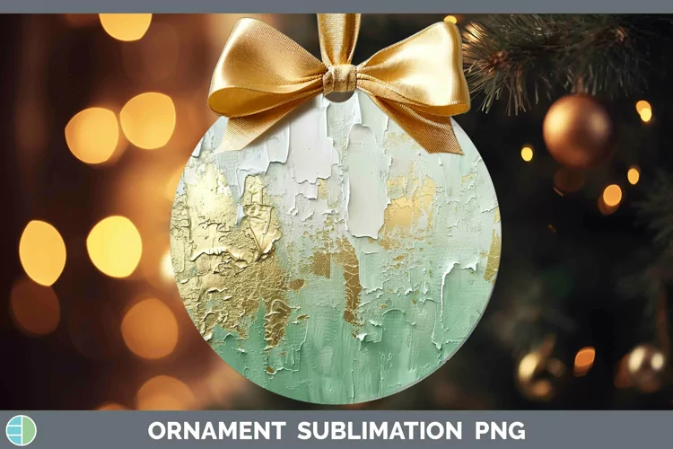 Ombre Paint Green 02 Ornament | Sublimation Bauble Designs