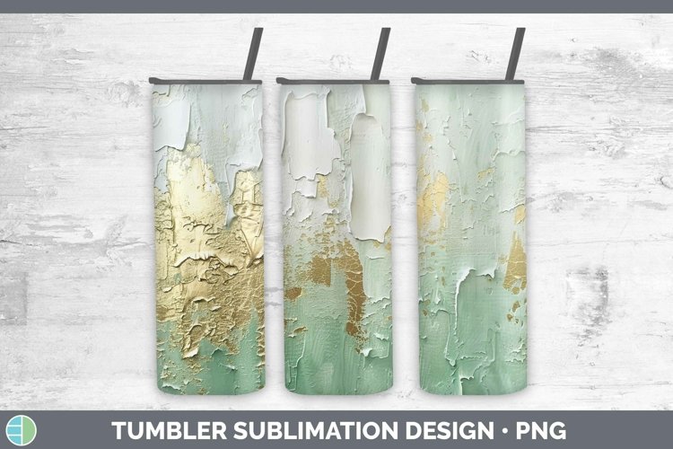 Ombre Paint Green 02 Tumbler | Sublimation 20 oz Skinny Tumb