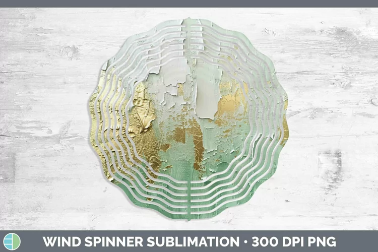 Ombre Paint Green 02 Wind Spinner | Sublimation Spinner Desi