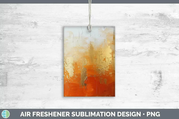 Ombre Paint Orange 01 Air Freshener | Sublimation Car Freshe