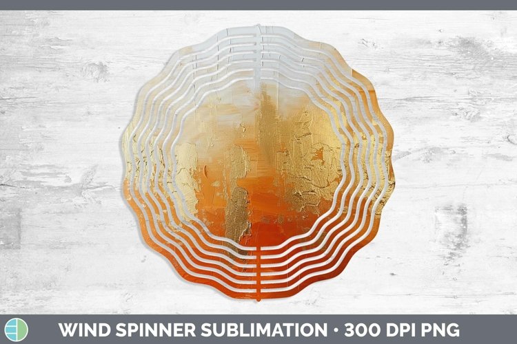 Ombre Paint Orange 01 Wind Spinner | Sublimation Spinner Des