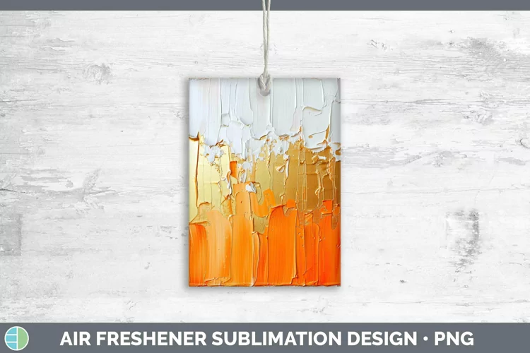Ombre Paint Orange 02 Air Freshener | Sublimation Car Freshe