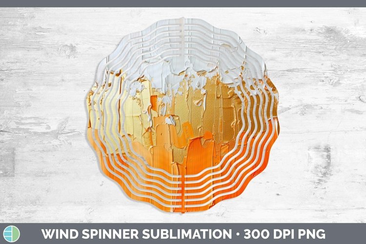 Ombre Paint Orange 02 Wind Spinner | Sublimation Spinner Des