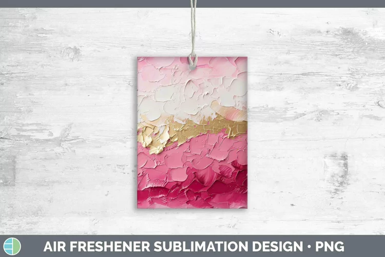 Ombre Paint Pink 01 Air Freshener | Sublimation Car Freshene