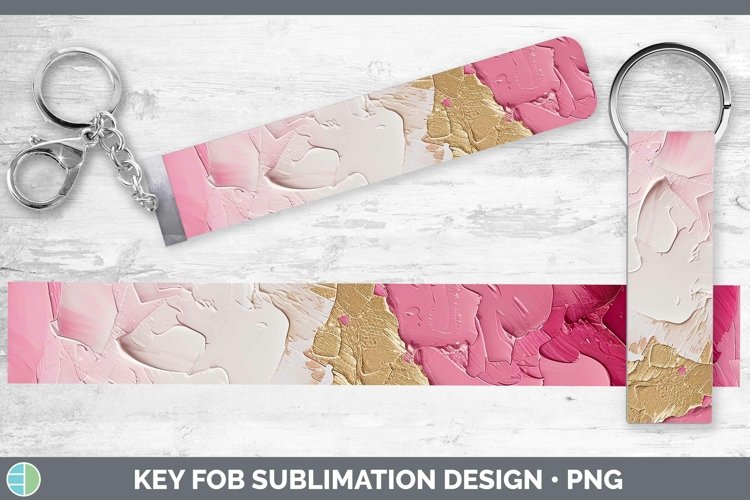 Ombre Paint Pink 01 Key Fob | Sublimation Wristlet Designs