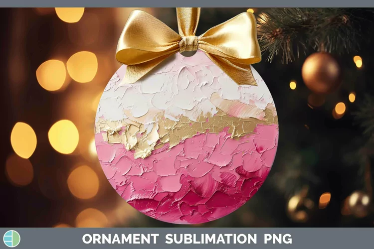 Ombre Paint Pink 01 Ornament | Sublimation Bauble Designs