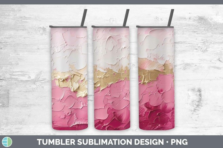 Ombre Paint Pink 01 Tumbler | Sublimation 20 oz Skinny Tumbl
