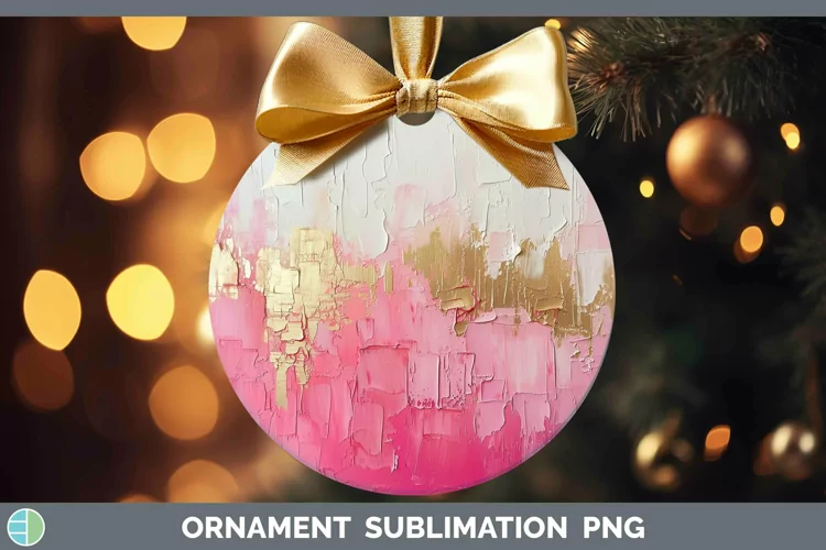 Ombre Paint Pink 02 Ornament | Sublimation Bauble Designs