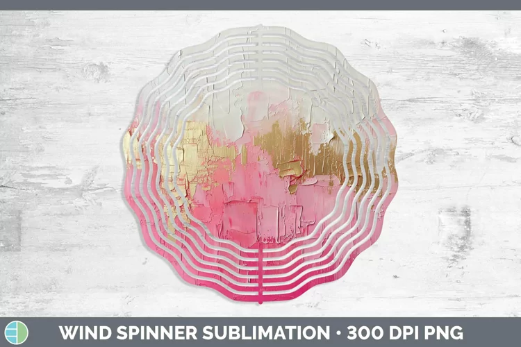 Ombre Paint Pink 02 Wind Spinner | Sublimation Spinner Desig
