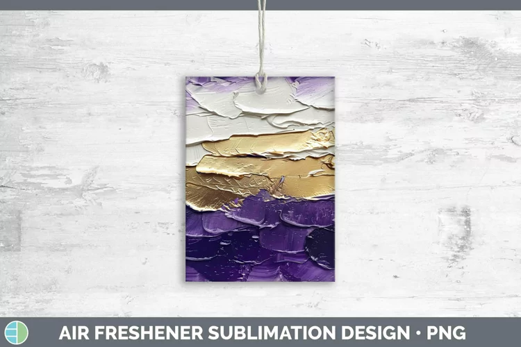 Ombre Paint Purple 01 Air Freshener | Sublimation Car Freshe