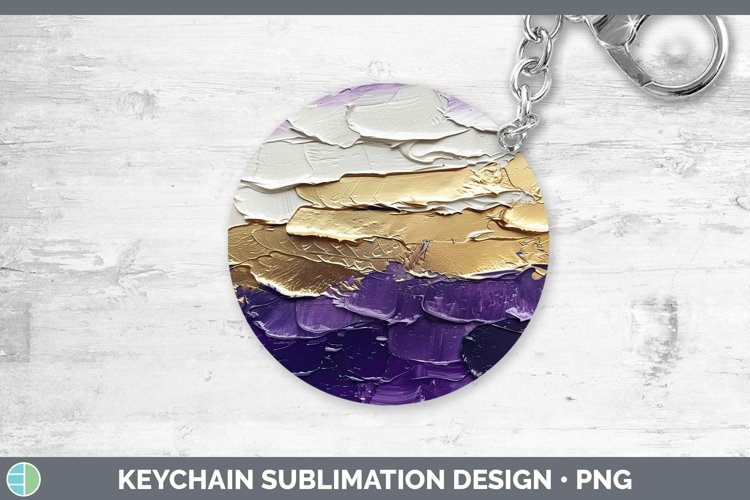 Ombre Paint Purple 01 Keychain | Sublimation Keyring Designs