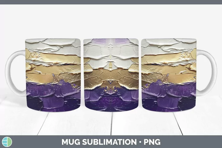 Ombre Paint Purple 01 Mug Wrap | Sublimation Coffee Cup Desi