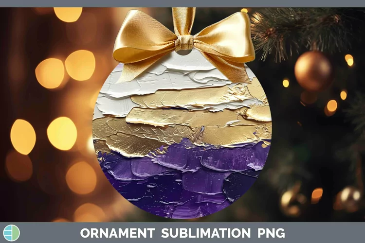 Ombre Paint Purple 01 Ornament | Sublimation Bauble Designs