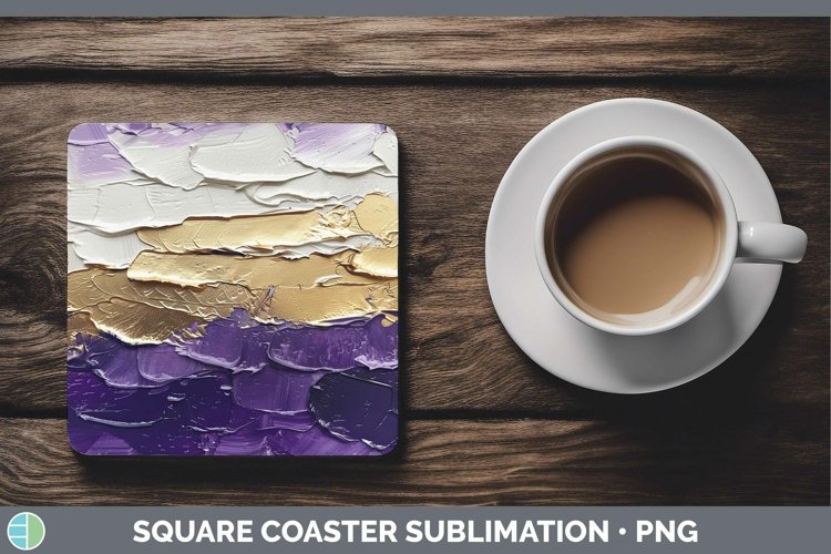 GorgeousOmbre Paint Square Coaster design.