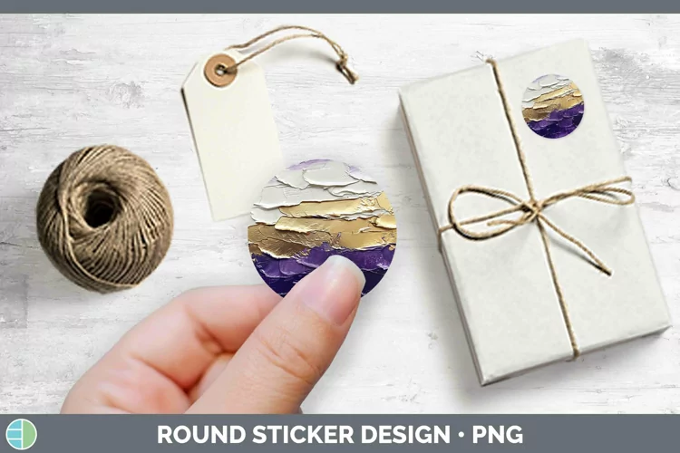 Ombre Paint Purple 01 Stickers | Round Labels Designs