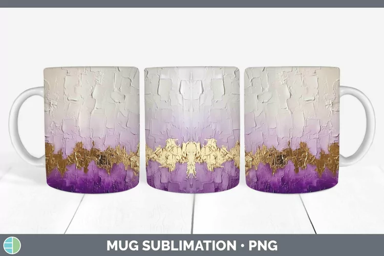 Ombre Paint Purple 02 Mug Wrap | Sublimation Coffee Cup Desi