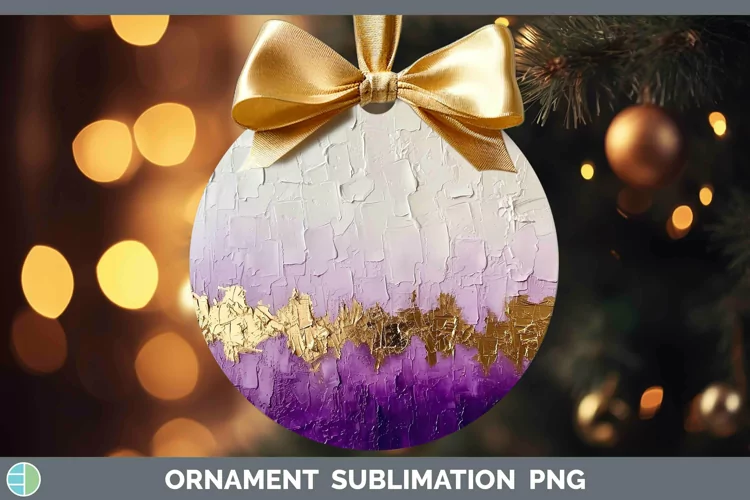 Ombre Paint Purple 02 Ornament | Sublimation Bauble Designs