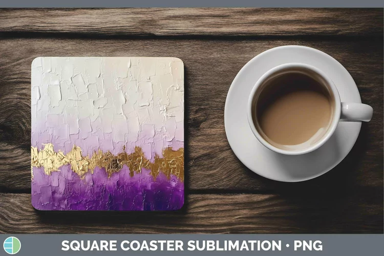 Ombre Paint Purple 02 Square Coaster | Sublimation Coaster D