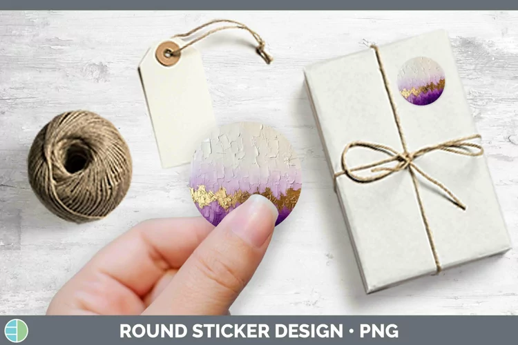 Ombre Paint Purple 02 Stickers | Round Labels Designs