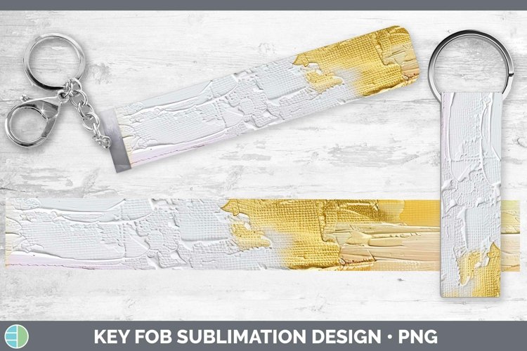 Ombre Paint Rainbow Key Fob | Sublimation Wristlet Designs