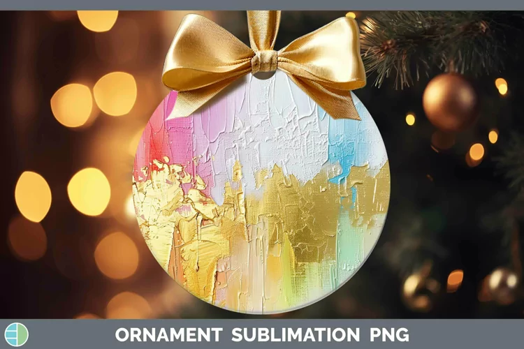 Ombre Paint Rainbow Ornament | Sublimation Bauble Designs