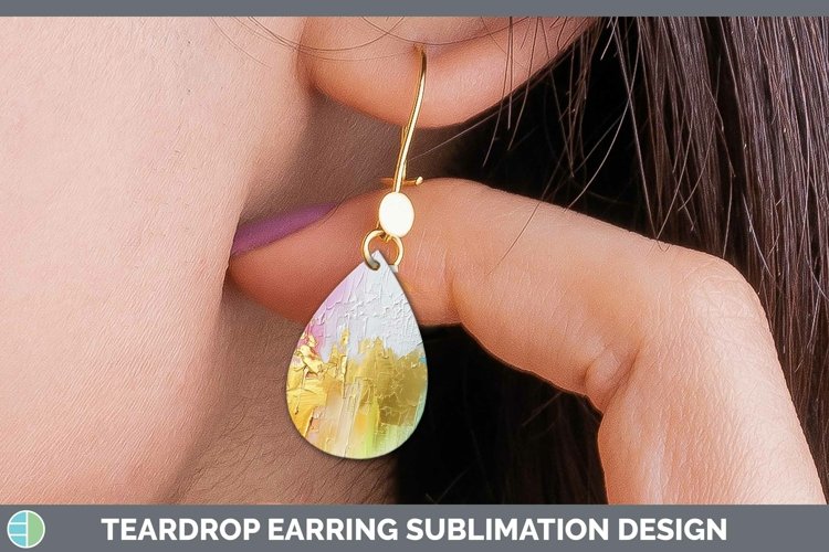 GorgeousOmbre Paint Teardrop Earrings design.