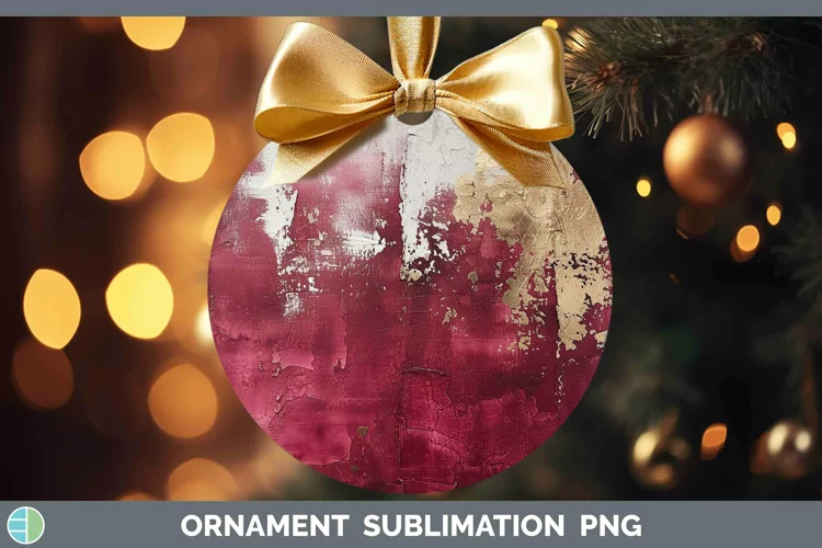 Ombre Paint Red 01 Ornament | Sublimation Bauble Designs
