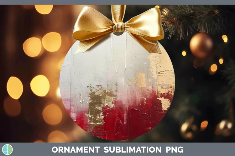 Ombre Paint Red 02 Ornament | Sublimation Bauble Designs