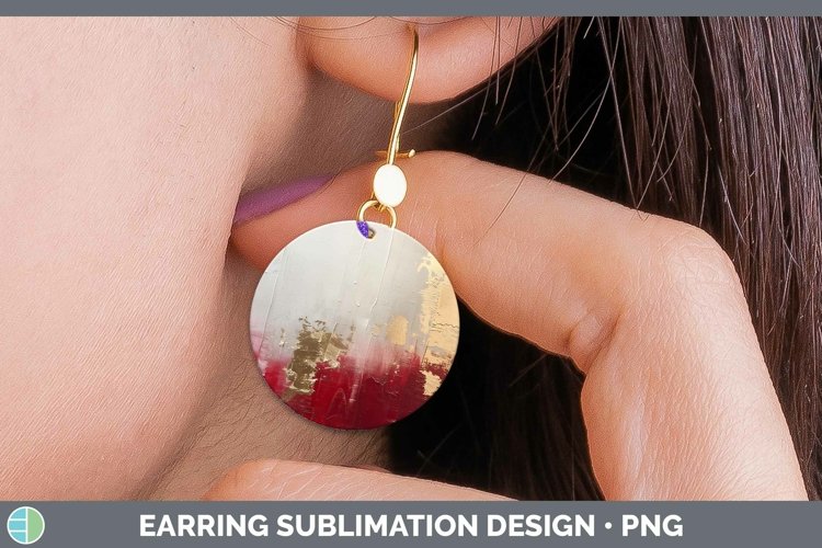 GorgeousOmbre Paint Round Earrings design.