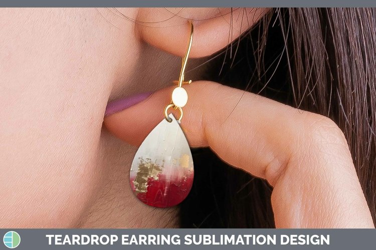 GorgeousOmbre Paint Teardrop Earrings design.