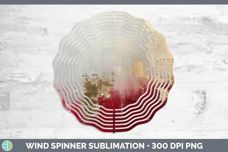 Ombre Paint Red 02 Wind Spinner | Sublimation Spinner Design