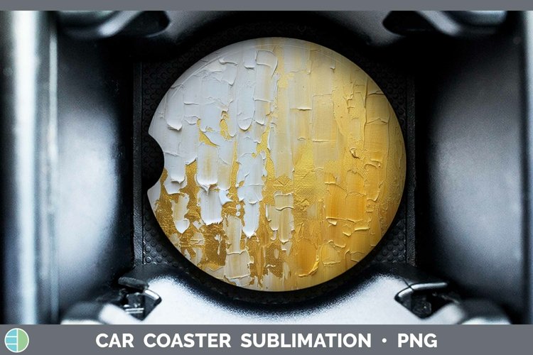 Ombre Paint Yellow 01 Car Coaster | Sublimation Coaster Desi