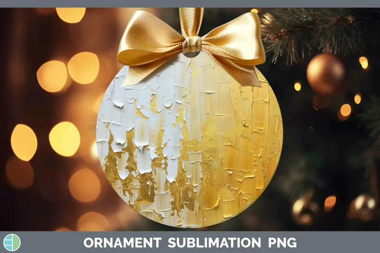 Ombre Paint Yellow 01 Ornament | Sublimation Bauble Designs