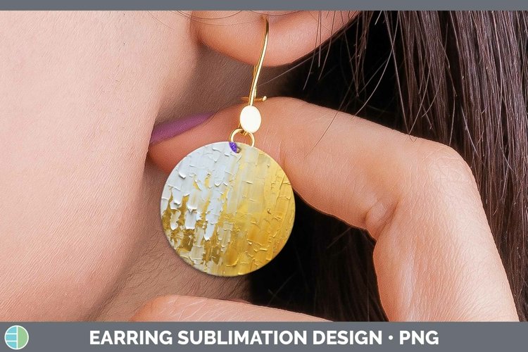 GorgeousOmbre Paint Round Earrings design.