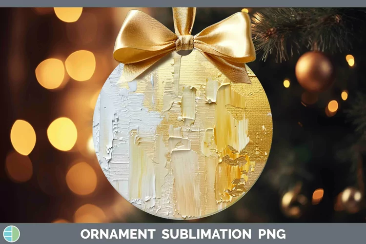 Ombre Paint Yellow 02 Ornament | Sublimation Bauble Designs