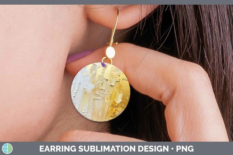 GorgeousOmbre Paint Round Earrings design.