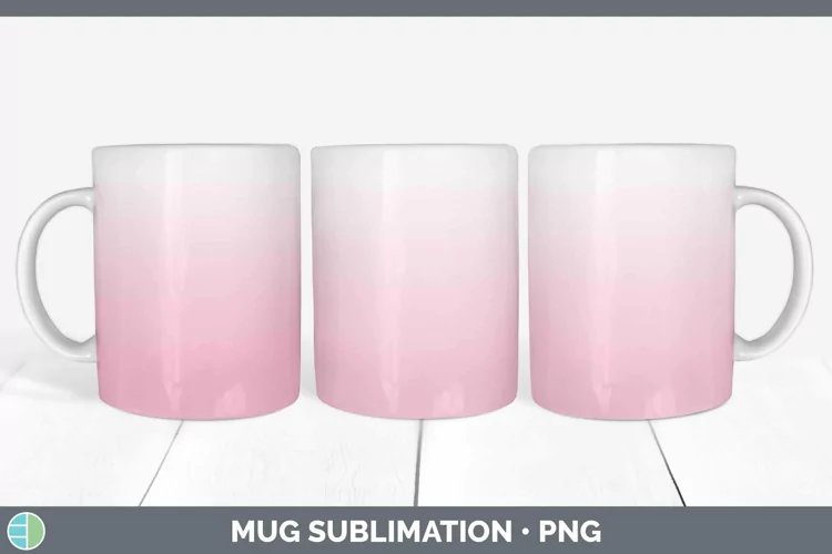 Ombre Pink Mug Wrap Sublimation Coffee Cup Designs