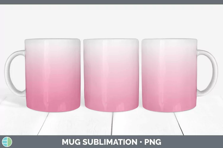 Ombre Pink Mug Wrap Sublimation Coffee Cup Designs