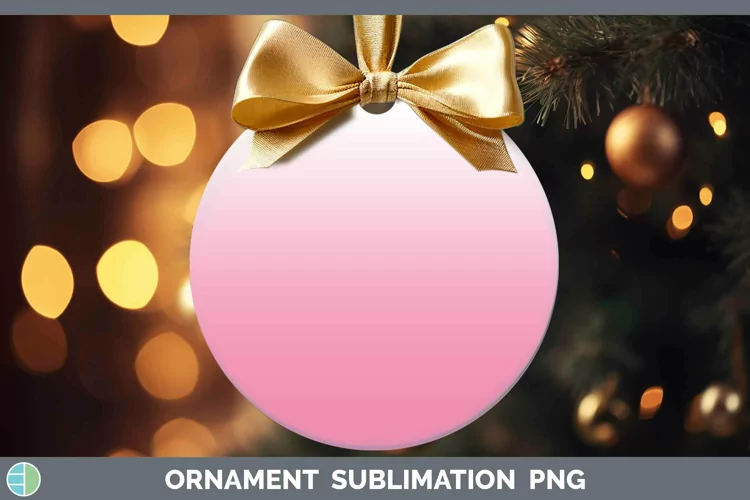 Ombre Pink Ornament Sublimation Bauble Designs