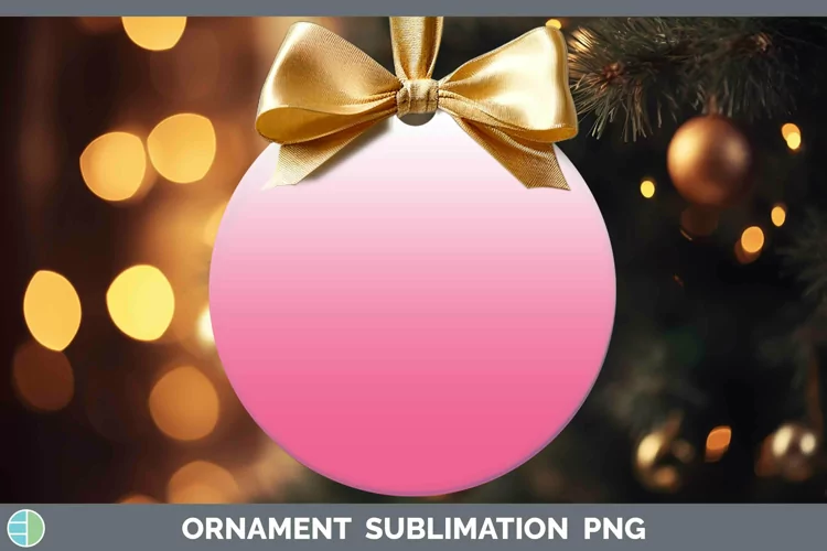 Ombre Pink Ornament Sublimation Bauble Designs