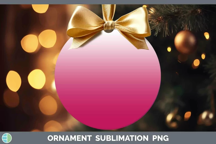 Ombre Pink Ornament Sublimation Bauble Designs