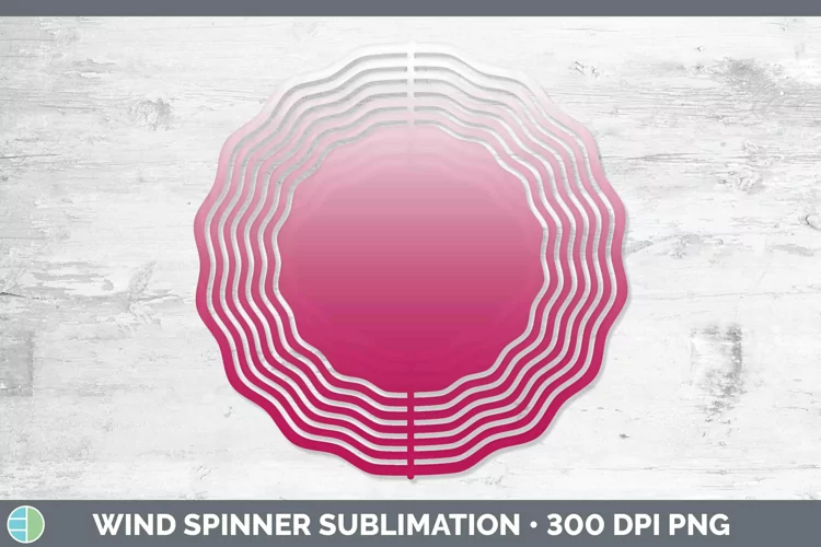 Ombre Pink Wind Spinner Sublimation Spinner Designs