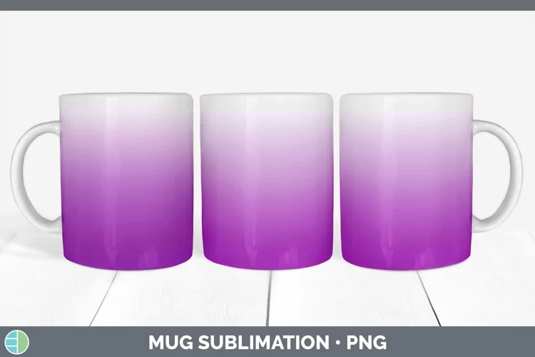 Ombre Purple Mug Wrap Sublimation Coffee Cup Designs