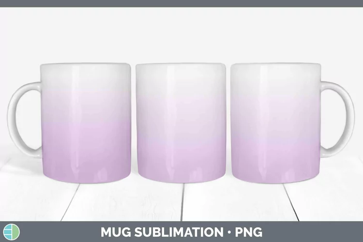Ombre Purple Mug Wrap Sublimation Coffee Cup Designs