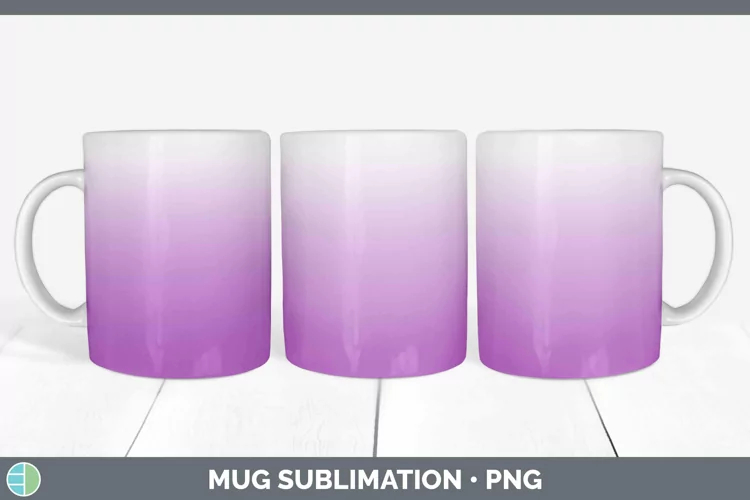 Ombre Purple Mug Wrap Sublimation Coffee Cup Designs