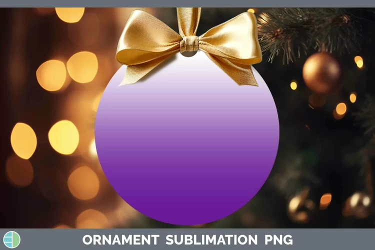 Ombre Purple Ornament Sublimation Bauble Designs