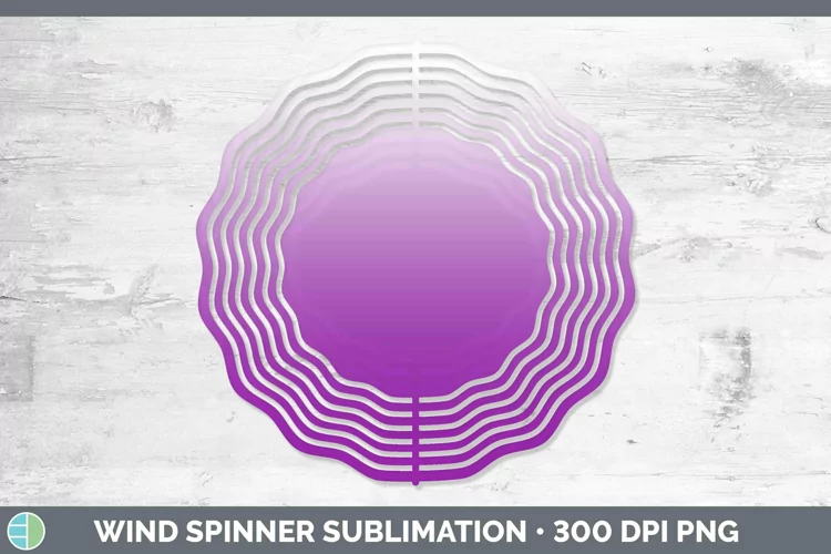 Ombre Purple Wind Spinner Sublimation Spinner Designs