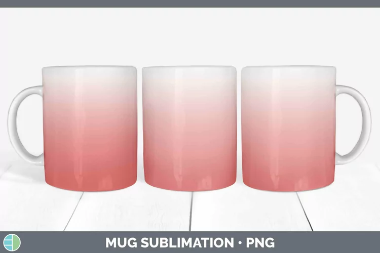 Ombre Red Mug Wrap Sublimation Coffee Cup Designs
