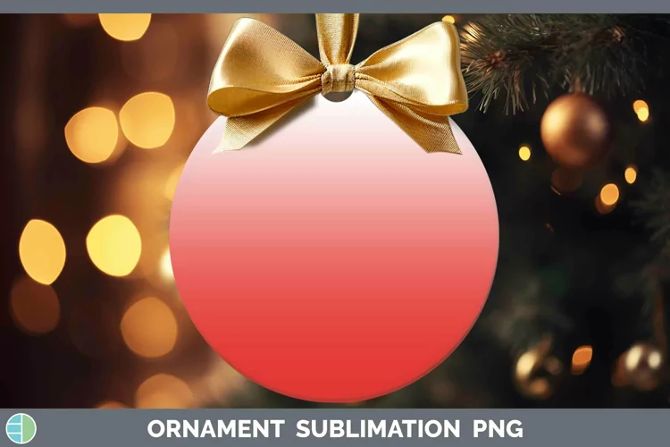 Ombre Red Ornament Sublimation Bauble Designs