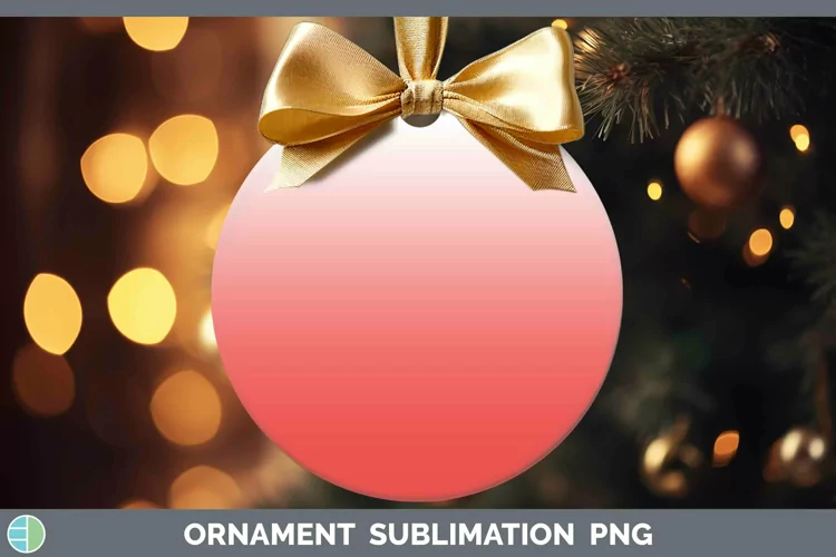 Ombre Red Ornament Sublimation Bauble Designs